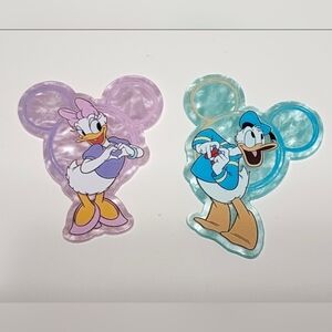 Flatback‎ Duck Love Valentine Acrylic Crafts Badge Keychain Glitterback Magnet